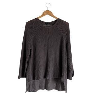 Eileen Fisher Organic Linen Long Sleeve Sweater Womens Size Small Gray